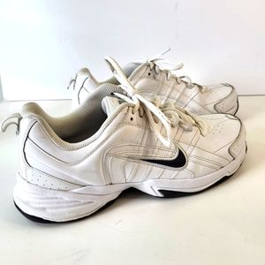 Nike T-Lite VIII 386766–141 Leather Training Shoe White/Black Sneakers size 8.5